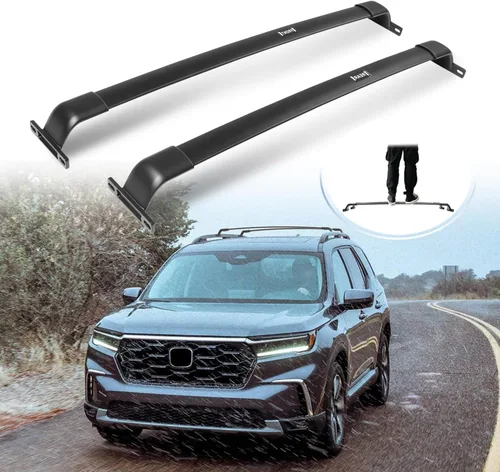 Vista 10 de Barras de techo mejoradas de 220 libras para Jeep Compass 2018-2025, barras transversales de aluminio real para kayak, snowboard, tabla de surf