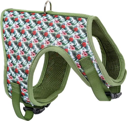 Vista 25 de Mile High Life Arnés para perro, chaleco floral de malla de aire para perros y gatos pequeños de 20 libras, fácil de poner, cierre fácil ajustable