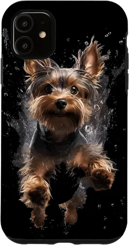 Vista 8 de Funda submarina para iPhone 16 Yorkshire Terrier buceo para perros