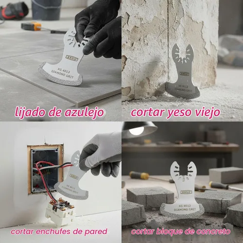 Vista 3 de XXGO Hoja multiherramienta de lechada de diamante de 3 piezas para removedor de lechada XG3001S Lo mejor para quitar la línea de lechada de 1/8