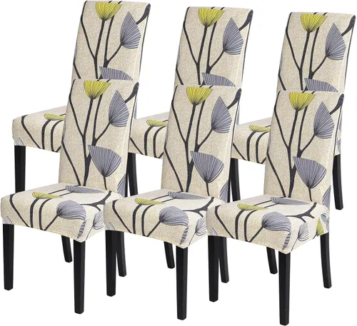 Vista 39 de SearchI Juego de 2 fundas elásticas para sillas Parsons de comedor, fundas elásticas con estampado de elastano, extraíbles, lavables, fundas