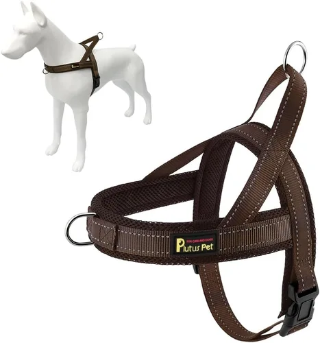 Vista 15 de Plutus Pet - Arnés antitirones para cachorros y perros pequeños, acolchado de malla transpirable Adjustable Reflective with Handle, Escape Proof