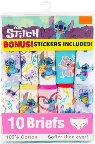 Vista 2 de Disney niñas Lilo & Stitch Tienda Exclusivo Braguitas y Pantalones Cortos con Ángel, Tallas 23t-10