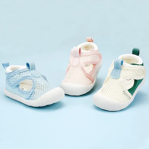 Vista 2 de Zapatos para bebé niño y niña, ligeros, transpirables, de malla, zapatos de agua para playa, antideslizantes, para primeros pasos, 6, 9, 12, 18, 24