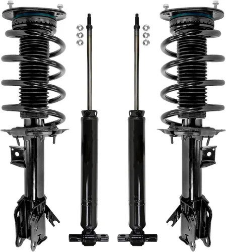 Vista 155 de Detroit Axle - Puntales y Amortiguadores para Chevy Traverse Buick Enclave GMC Acadia Saturn Outlook 2007-2012, 2 puntales delanteros con resorte