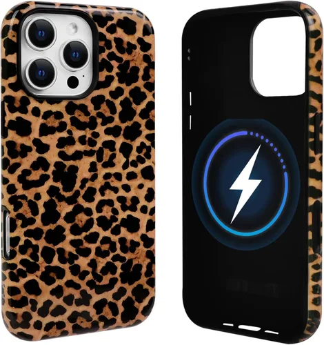 Vista 44 de NITITOP Funda magnética compatible con iPhone 11, compatible con MagSafe lindo diseño estético de leopardo ámbar tortuga para mujeres, hombres