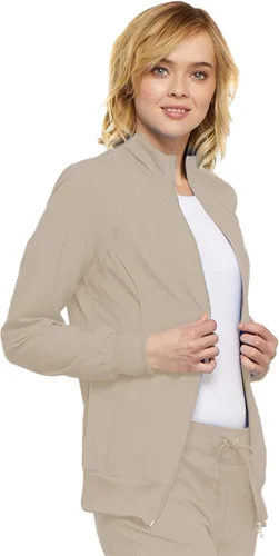 Vista 6 de Cherokee Infinity Zip Front Scrub Jackets for Women, 4-Way Stretch Fabric 2391A