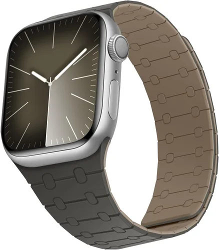 Vista 10 de Compatible con correa de Apple Watch de 49mm 46mm 45mm 44mm 42mm 41mm 40mm 38mm, correa de bucle magnético ajustable de silicona para iWatch Ultra