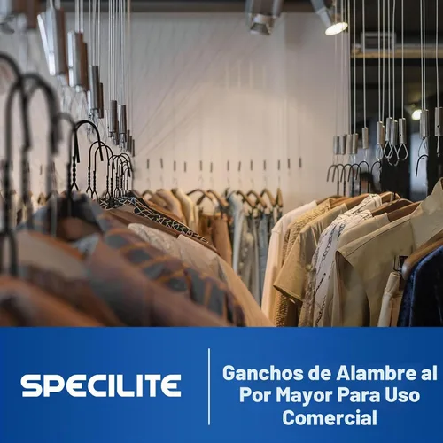 Vista 8 de SPECILITE Perchas de Alambre Paquete de 50, Perchas de Alambre de Metal para Ropa a Granel para Abrigos, Perchas de Metal que Ahorran Espacio