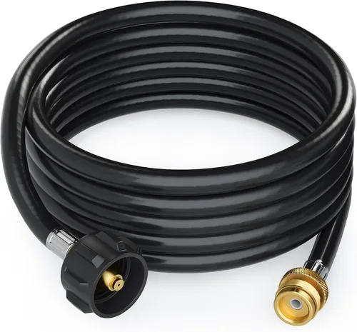 Vista 9 de Manguera adaptadora de propano de 4 pies para tanques de 20 libras, convertidor de 20 libras a 1 libra con ajuste QCC1, se adapta a estufa Coleman