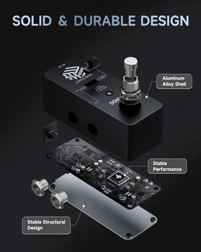 Vista 5 de Donner Pedal de efecto ABY Box, conmutador AB de selector de línea, mini, para guitarra, True Bypass