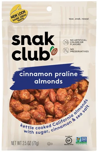 Vista 4 de Snak Club Almendras crudas totalmente naturales, 2.75 onzas (paquete de 6)