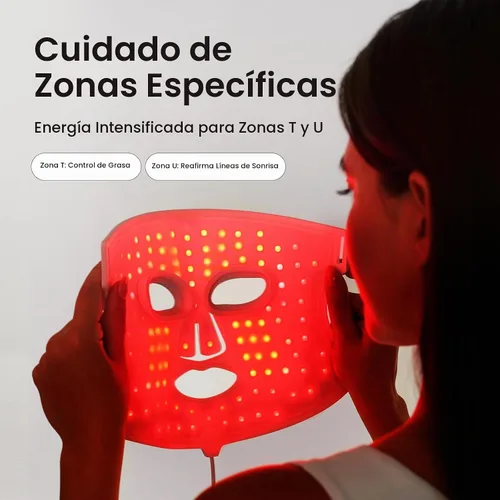 Vista 9 de Wavytalk Máscara de terapia de luz roja para cara, ELLE mejor herramienta Rosa