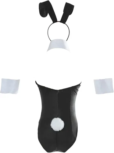 Vista 7 de CR ROLECOS Disfraz de conejito para mujer, traje de una pieza para cosplay de Senpai