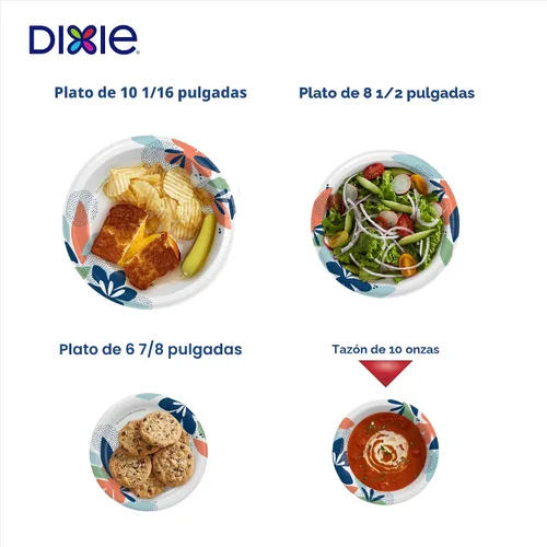 Vista 6 de Dixie Cuencos de papel pequeños, 10 onzas, 72 unidades, aptos para microondas, a prueba de remojo, cuencos desechables, ideales para aperitivos