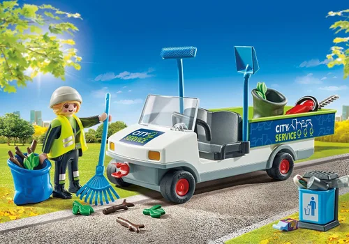 Vista 4 de PLAYMOBIL City Action 71433 - Limpieza urbana con vehículo