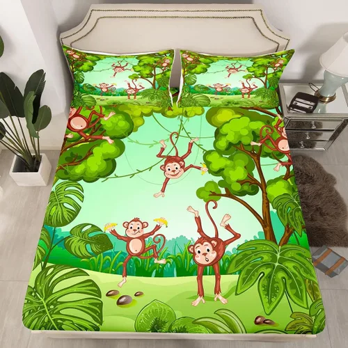 Vista 45 de Erosebridal Sábanas de Cama para Niños de Gato Lindo Tamaño Twin Línea de Arcoíris Neón Sábana Ajustable de Gato con Bolsillo Profundo para Niñas