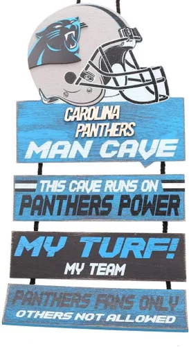 Vista 6 de NFL Team Logo Mancave Man Cave Hanging Wall Sign