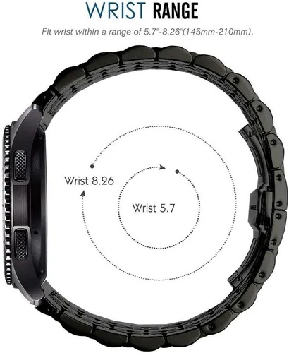 Vista 5 de Correa compatible con Samsung Galaxy Watch 6/6 Classic/Galaxy Watch 5/5 Pro / 4/4 Classic / 3 1.614 in / Active 2, correa de repuesto de metal