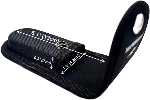 Vista 4 de Bolsa de nailon (tamaño mediano) para multiherramienta de 4.5 a 4.75 pulgadas, funda de nailon de transporte horizontal para cuchillos plegables
