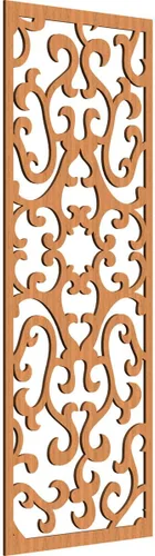 Vista 32 de 9 3/8 pulgadas de ancho x 24 3/8 pulgadas de alto x 1/4 de alto Smithfield paneles de pared de madera con calado, abedul