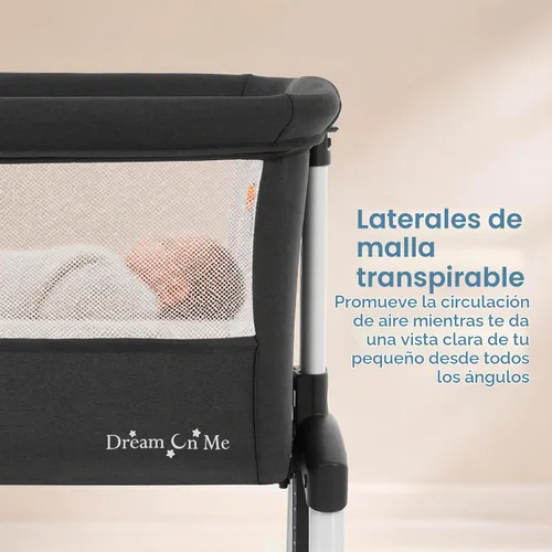 Vista 6 de Dream On Me Calypso - Cuna portátil plegable, color negro
