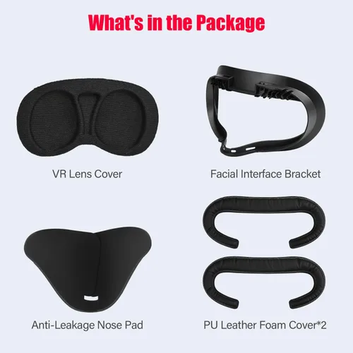 Vista 7 de TechKen Face Cushion Pad Compatible with Quest 2 Accessories (Upgraded Version), Comes 2 Fitness Facial Interface Foam Replacement, and Lens