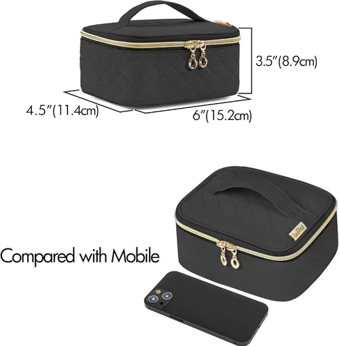 Vista 6 de LoDrid Kit de costura, bolsa de franela portátil con suministros completos de costura para viajes y hogar, kit de reparación de costura herramientas