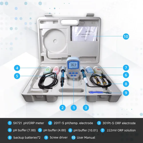 Vista 3 de Apera Instruments SX721 pH/ORP Kit de medidor portátil portátil multiparámetro