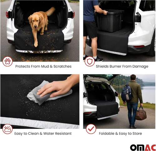 Vista 3 de OMAC Protector de parachoques trasero para maletero, tapete de carga para automóvil, SUV, impermeable, perro mascota