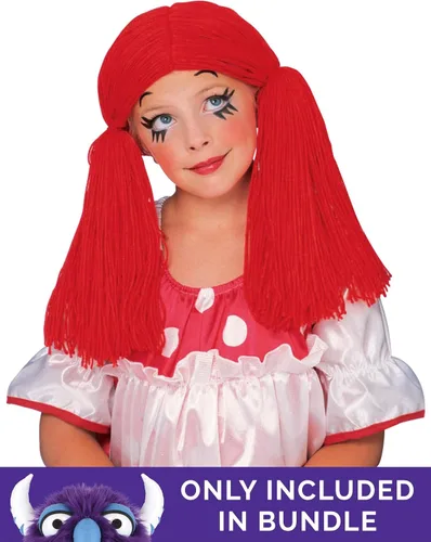 Vista 3 de Disfraz de muñeca Raggedy de lujo para mujer, talla grande, traje de Halloween clásico de retazos de trapo