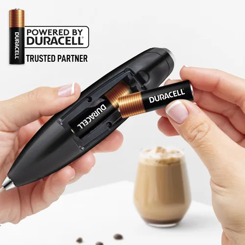 Vista 207 de Zulay Milk Boss Espumador de leche potente manual, hace espuma para latte, batidor para mezclar bebidas, café, miniespumador para capuchino, frappé