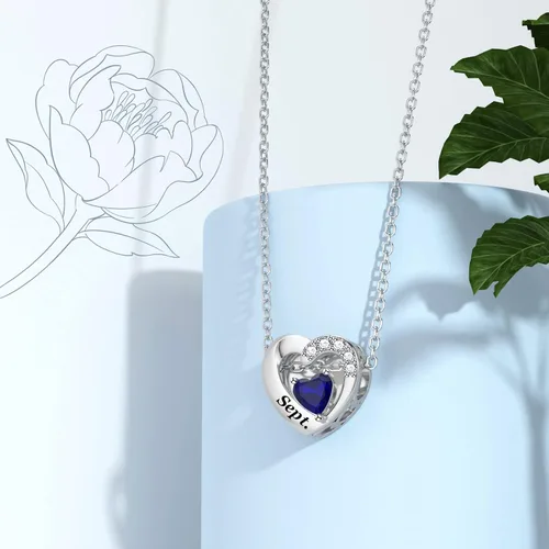 Vista 39 de SEVENWELL Dijes de piedra natal con flor grabada para el mes de nacimiento, pulsera de plata de ley 925, feliz cumpleaños para mujer