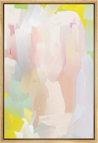 Vista 34 de MUDECOR Impresión en Lienzo Enmarcado Arte de Pared Pincelada Floral Abstracta en Tonos Neutros Cálidos Tonos Terrosos Ilustraciones Minimalismo