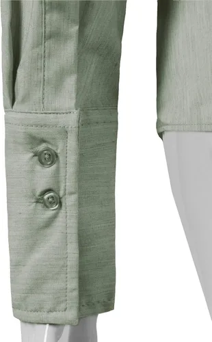 Vista 5 de Doublju - Camisas para mujer elásticas de ajuste entallado de algodón con botones talla grande