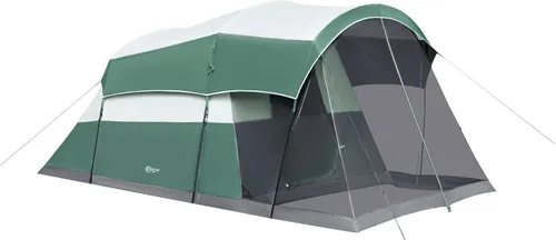 Vista 15 de PORTAL Tienda de campaña familiar para 6/8/10 personas con sala de pantalla, tienda de campaña grande resistente al agua con mosca de lluvia, tienda