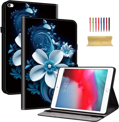 Vista 17 de Dteck Funda para iPad mini 5/4/3/2/1, elegante y ligera de cuero sintético tipo folio con cartera, funda inteligente