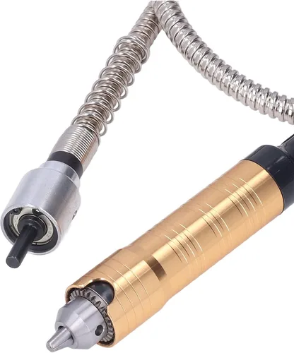 Vista 3 de Mandril de extensión de eje flexible, adaptador de llave de portabrocas de 0.01-0.26 pulgadas, accesorio flexible para taladro eléctrico herramienta