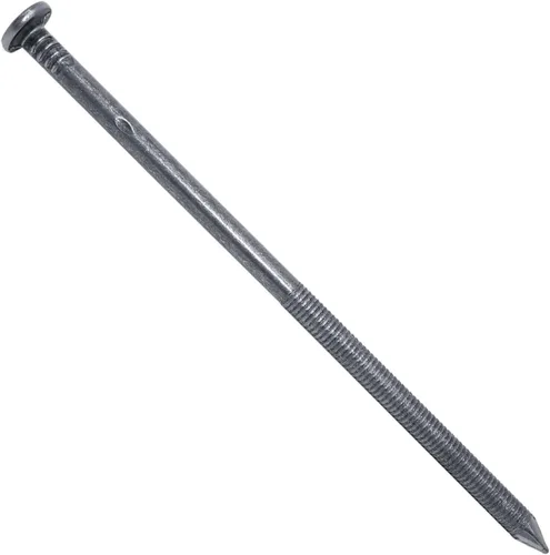 Vista 12 de 1/4" x 5" (40d) Tempered Ring Shank Pole Barn Nails - Use for landscaping timbers, railroad ties, pole barns and load bearing structures. 5 Pound