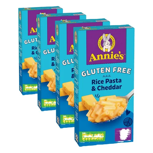 Vista 8 de Annie's Pasta de arroz y queso cheddar sin gluten, hecha con queso real, 6 onzas (paquete de 12)