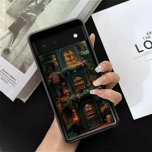 Vista 805 de Compatible con Google Pixel 4A 5G Mobile Case Creative Acrylic Panel trasero Silicona Protección Grip especialmente diseñado para Google Pixel 4A 5G