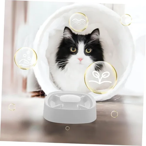 Vista 6 de Mipcase Comedero lento para mascotas para perros y gatos, platos divididos para mascotas, gran capacidad, fácil