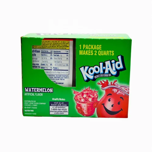 Vista 3 de Kool-Aid Mezcla de bebida sin azúcar de manzana verde y sandía, sin azúcar, cero calorías, 48 unidades, sin cafeína, 1 caja de cada sabor