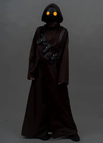 Vista 2 de Jawas Space Wars - Capa de alienígena con máscara LED para Halloween