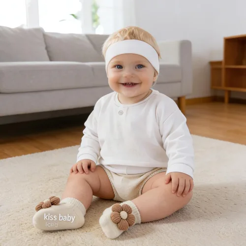 Vista 7 de Calcetines para bebé niña, calcetines de agarre para recién nacidos, calcetines prematuros, artículos esenciales para recién nacidos