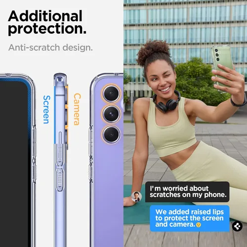 Vista 6 de Spigen Cristal líquido diseñado para Galaxy A54 5G Case (2023) - Cristal transparente