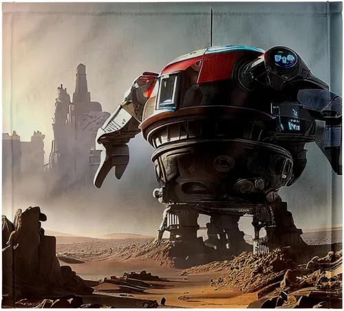 Vista 7 de 3dRose Giant Industrial Robot in Mars Desert on a Sunny Day Digital Art 22x30 Bath Hand Pool Towel