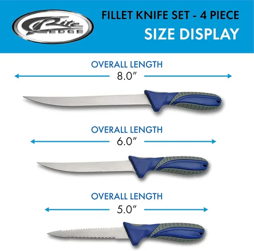 Vista 3 de SZCO Supplies Rite Edge - Juego de cuchillos de filete (4 piezas)