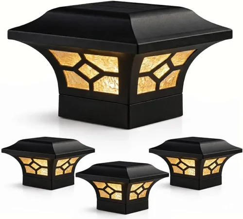 Vista 11 de Classy Caps Kingston - Juego de 8 tapas solares para postes de 2 x 2, 2.5 x 2.5, 3 x 3 pulgadas (negro)