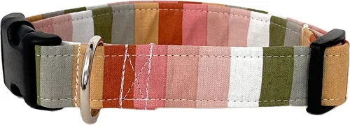 Vista 3 de Collar de perro a rayas boho (XS)